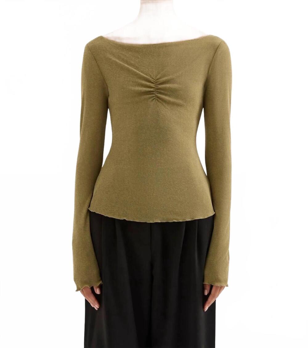 NEW NUDE LUCY clement long sleeve top in moss